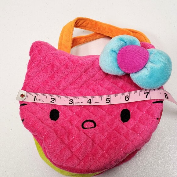 Sanrio Hello Kitty Quilted Plush Mini Bag Purse Pink Colorful - Picture 13 of 16